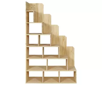 Escalier pour lit mezzanine 200x200 bois avec rangement