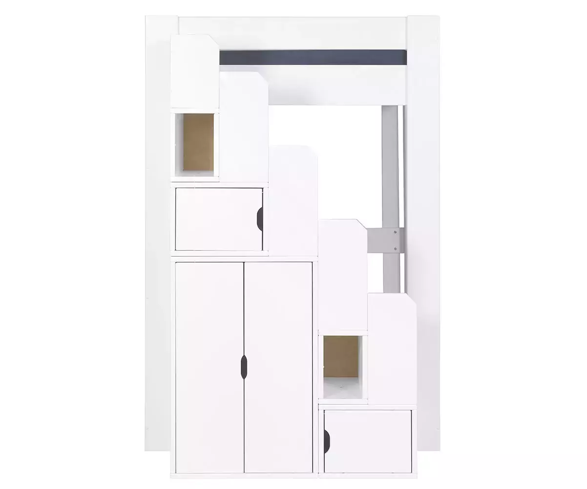 Module escalier blanc positionné à gauche