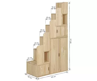 Dimensions escalier avec rangements