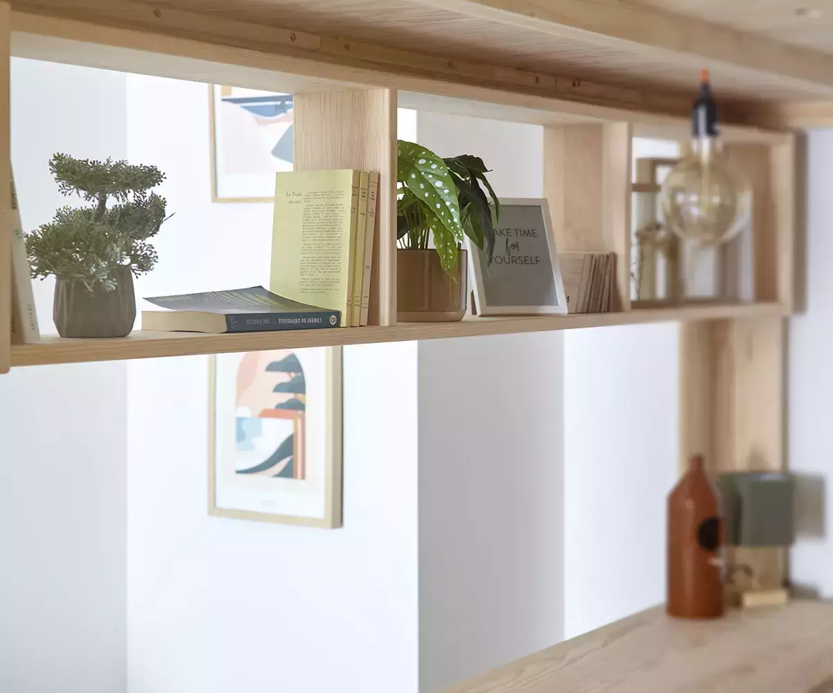 Etagère pour lit mezzanine Palomar bois naturel
