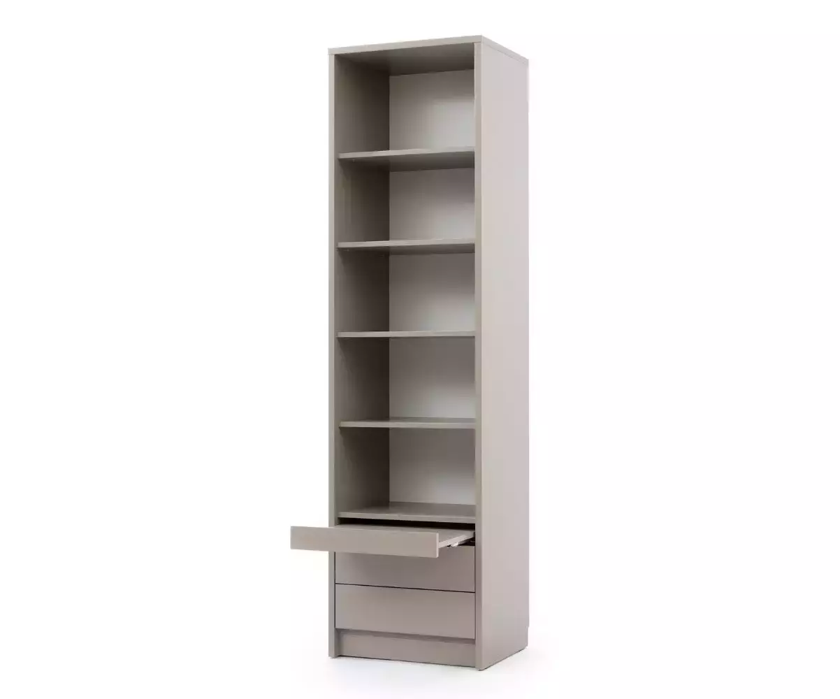 Colonne de rangement avec étagères et tablette
