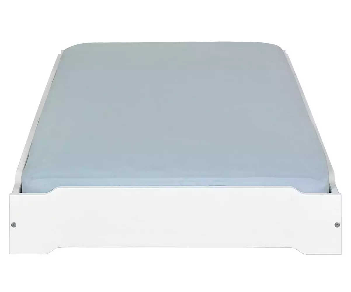 Lit empilable Vaka blanc avec matelas