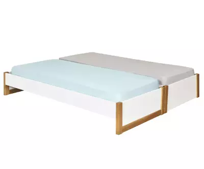 Lit Hypnos en Bois Massif avec 2 Matelas
