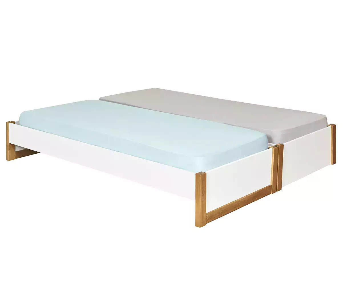 Lit Hypnos en Bois Massif avec 2 Matelas