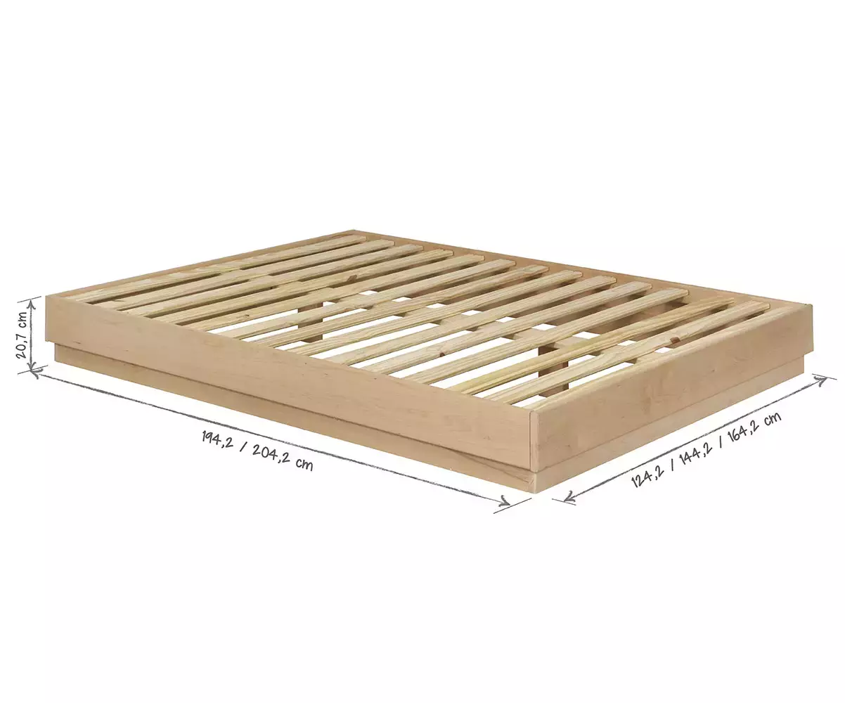 Dimensions du lit Lakana double couchage