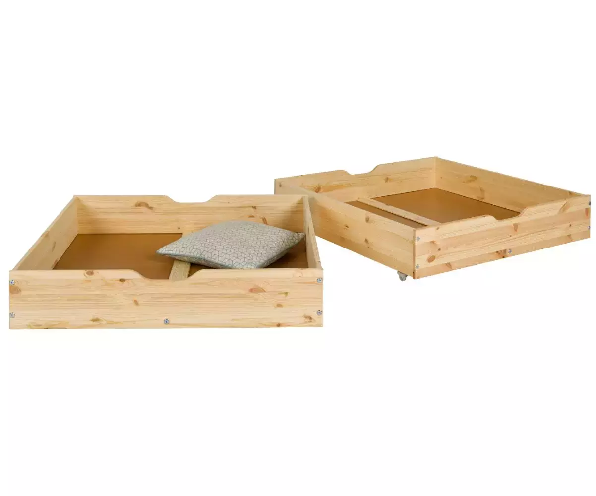 Lot de 2 tiroirs pour lit superposé Iris brut à peindre