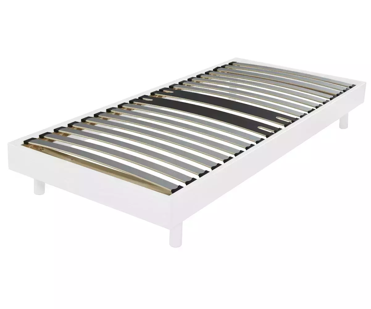 sommier 90x190 blanc