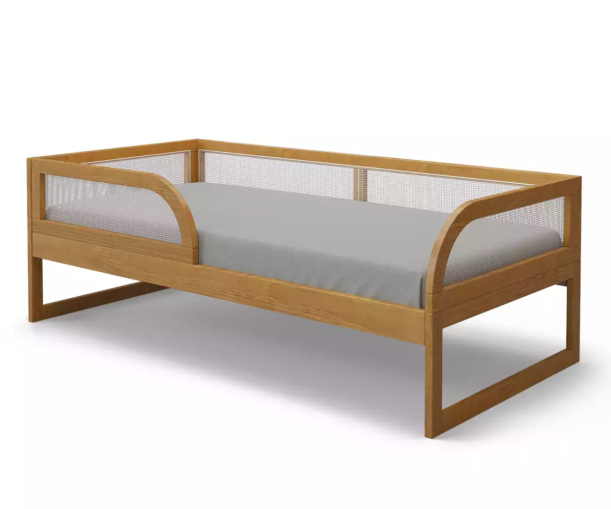 Lit gigogne Makau avec barrière et matelas en option