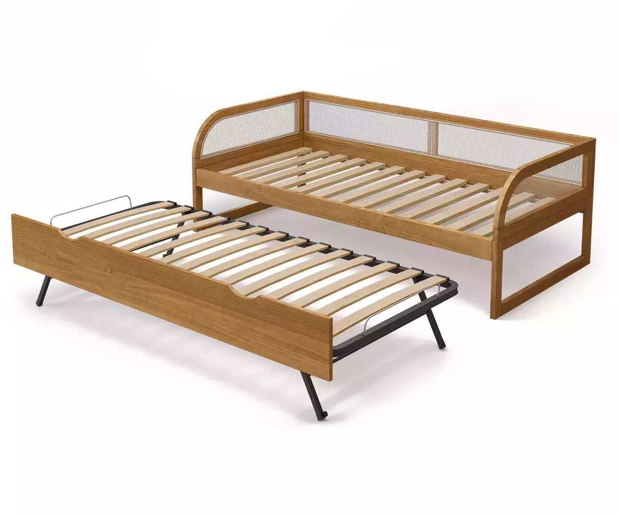 Makau, lit banquette avec son sommier gigogne