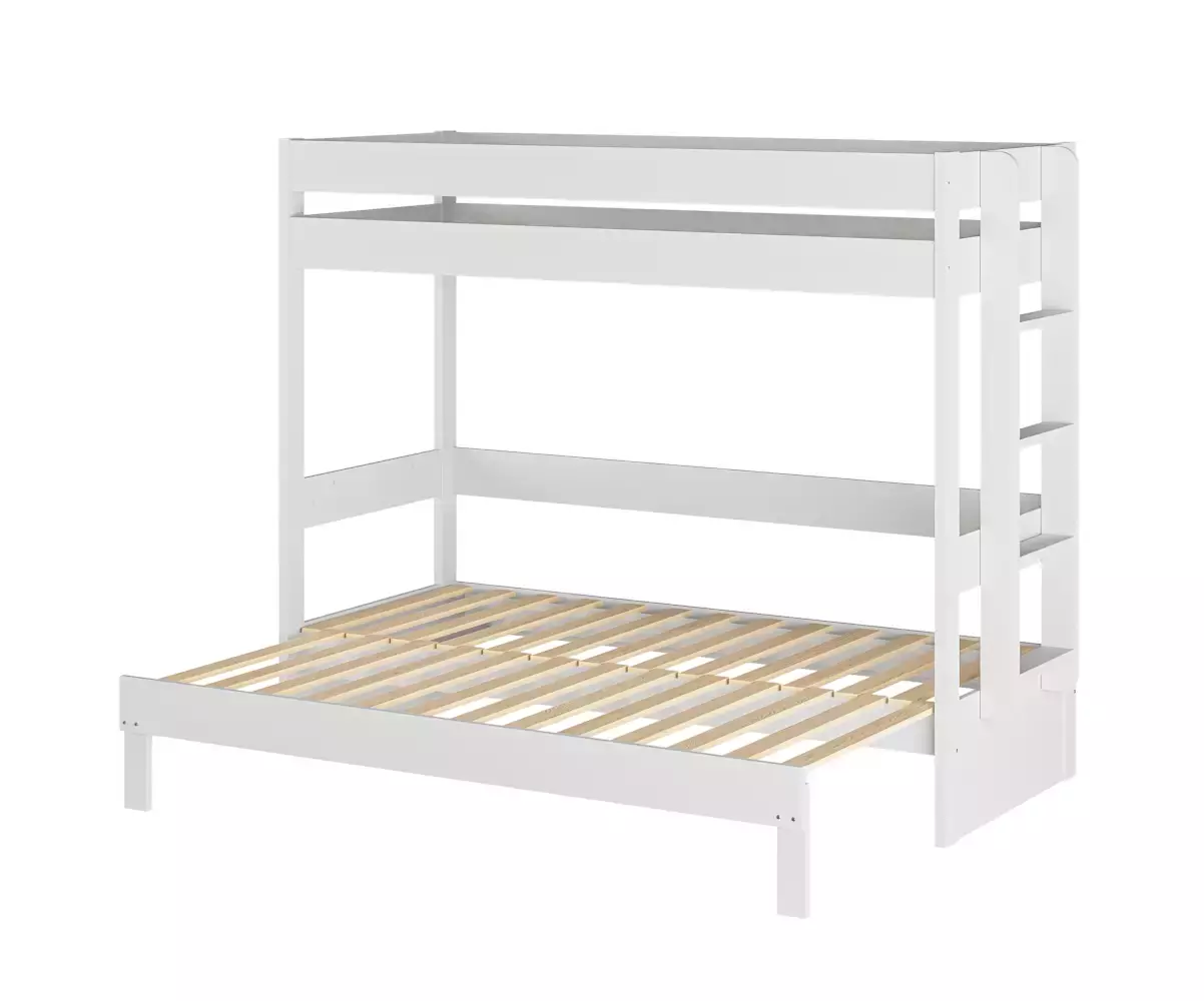 Lit superposé gigogne blanc Lakota 80x200 3 places