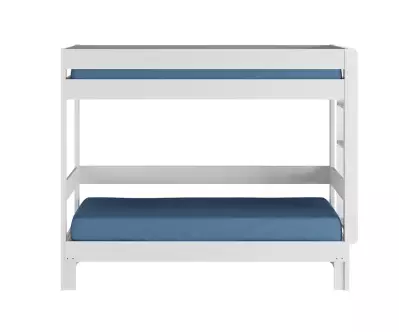 Lit superposé gigogne blanc Lakota 80x200 sans tiroir avec matelas