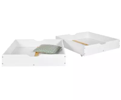 Tiroir de rangement lit blanc