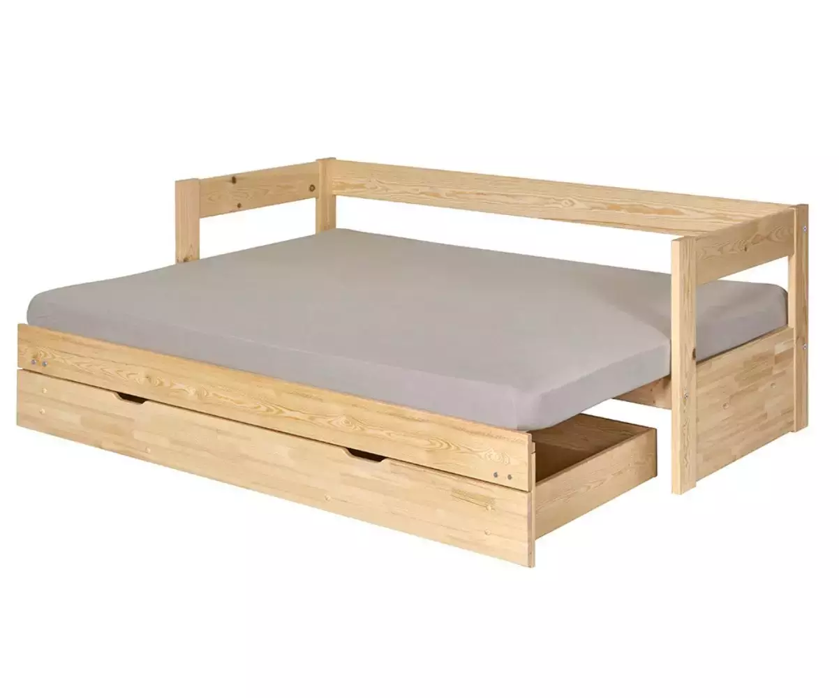 Lit gigogne Lakota bois 80x200 ouvert