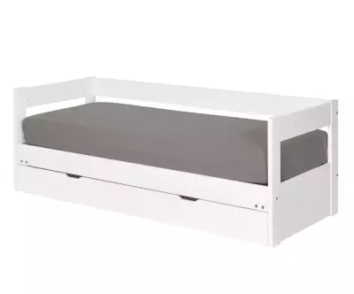 Lit gigogne Lakota blanc 80x200 avec matelas