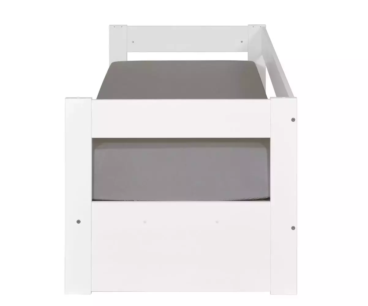 Lit gigogne Lakota blanc 80x200 de côté avec matelas