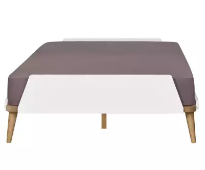 Lit Algol blanc adulte vue de face