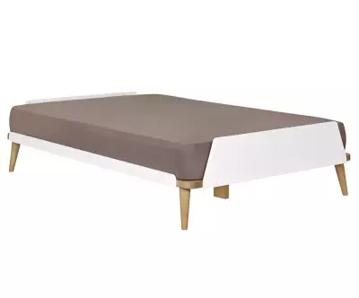 Lit Algol blanc adulte fabrication française avec matelas