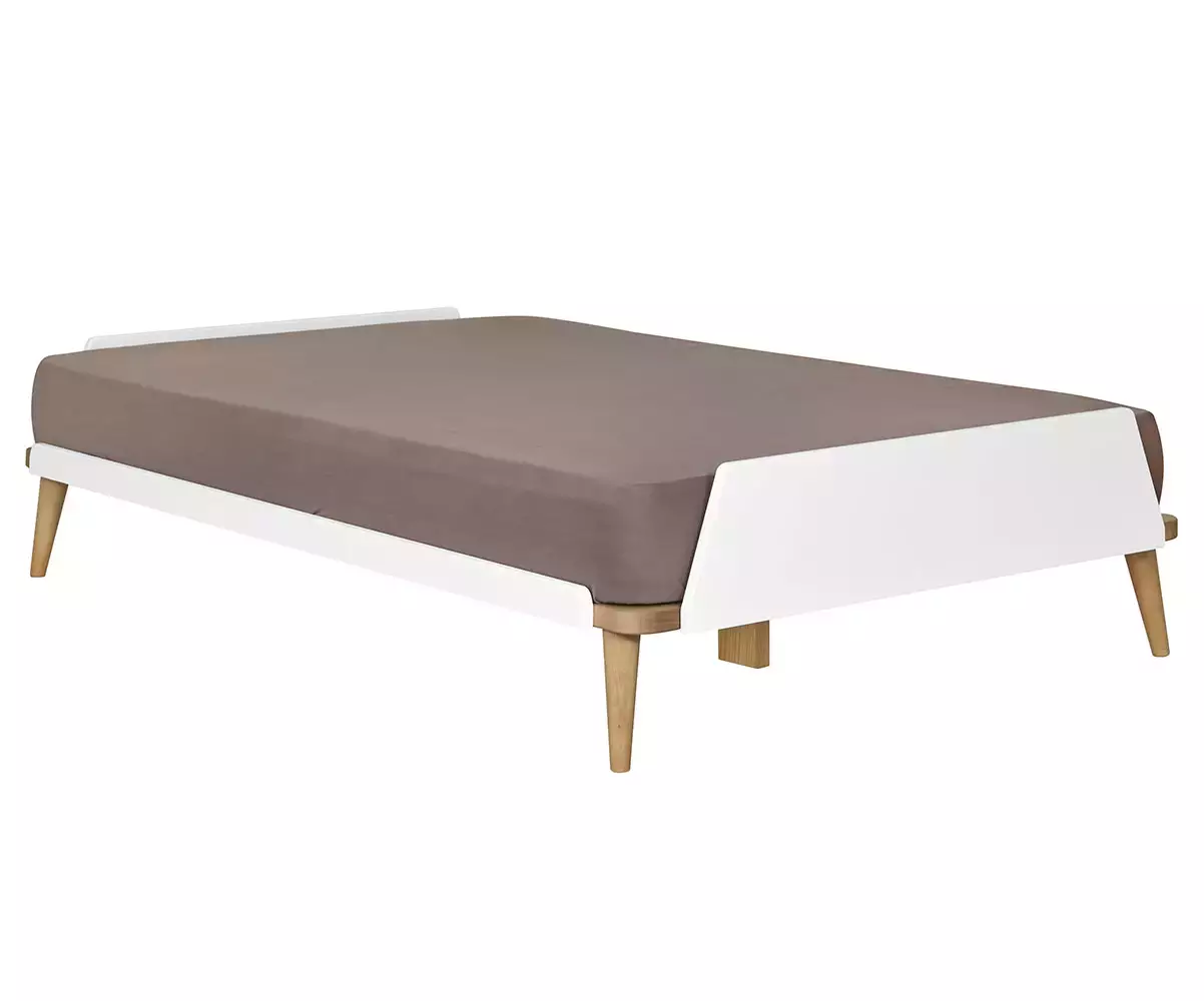 Lit Algol blanc adulte fabrication française avec matelas
