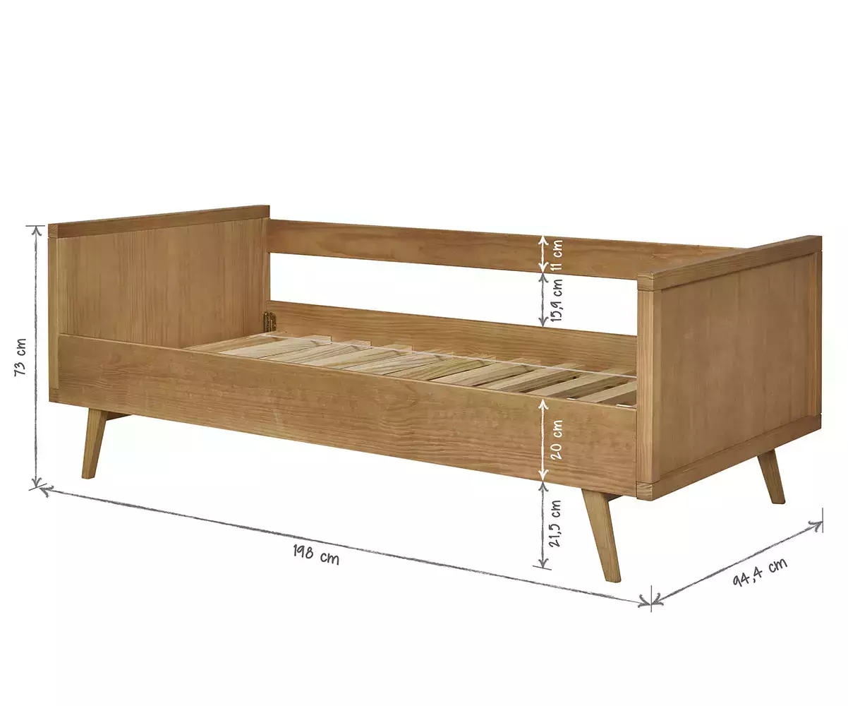 Dimension lit adulte banquette Calycé avec matelas