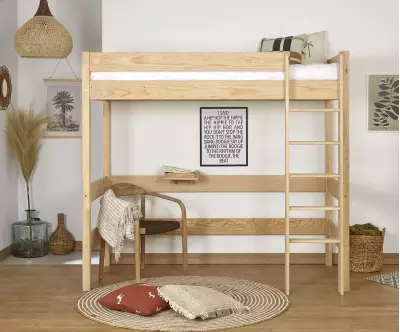 Lit mezzanine Douglas bois en pin massif