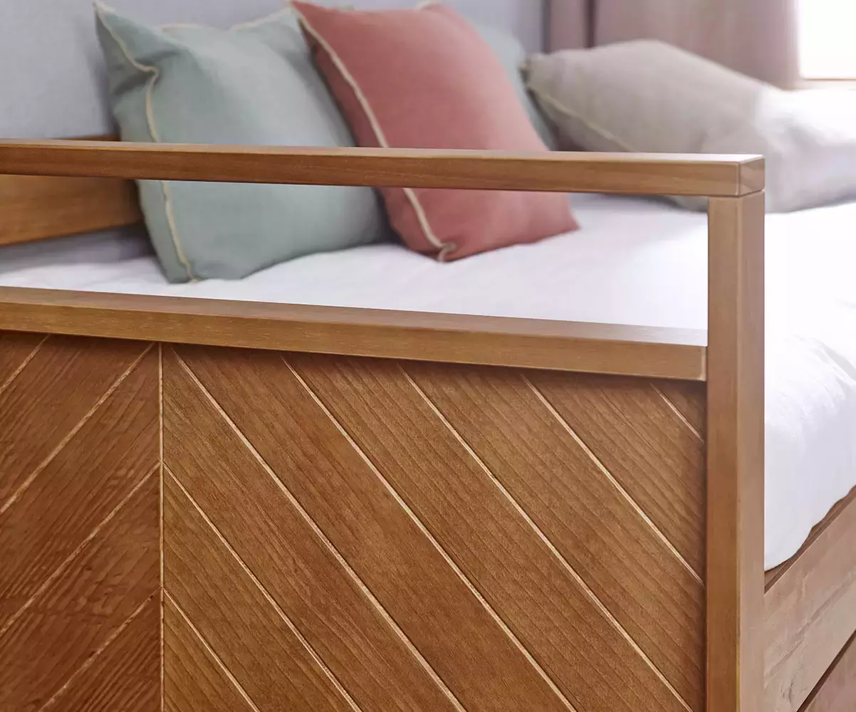 Détail chevron banquette Ponant