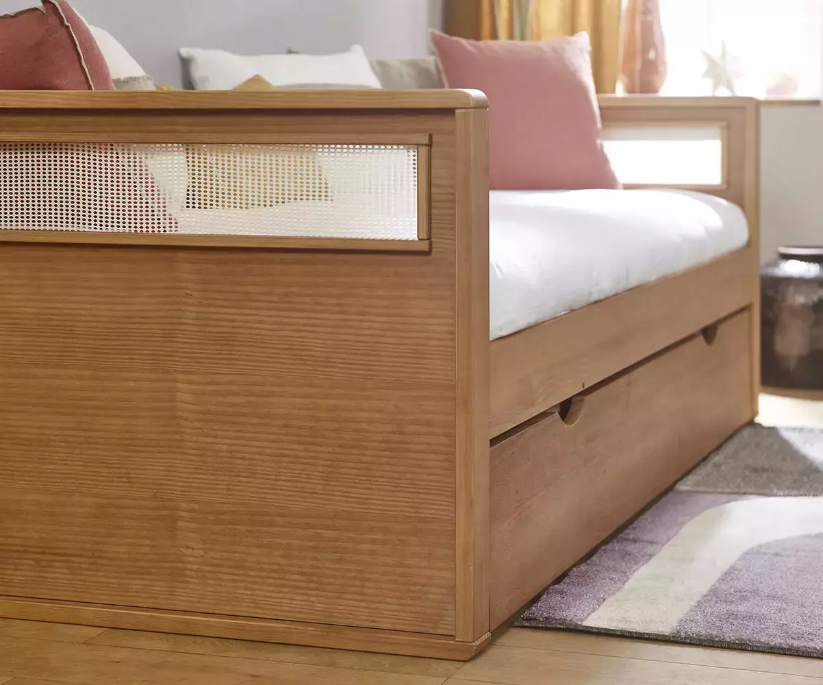 Zom lit gigogne banquette adulte Levant avec matelas