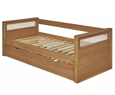 Lit banquette gigogne adulte Levant vue de 3/4 avec matelas