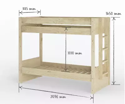 Dimension lit Kupa 80x190