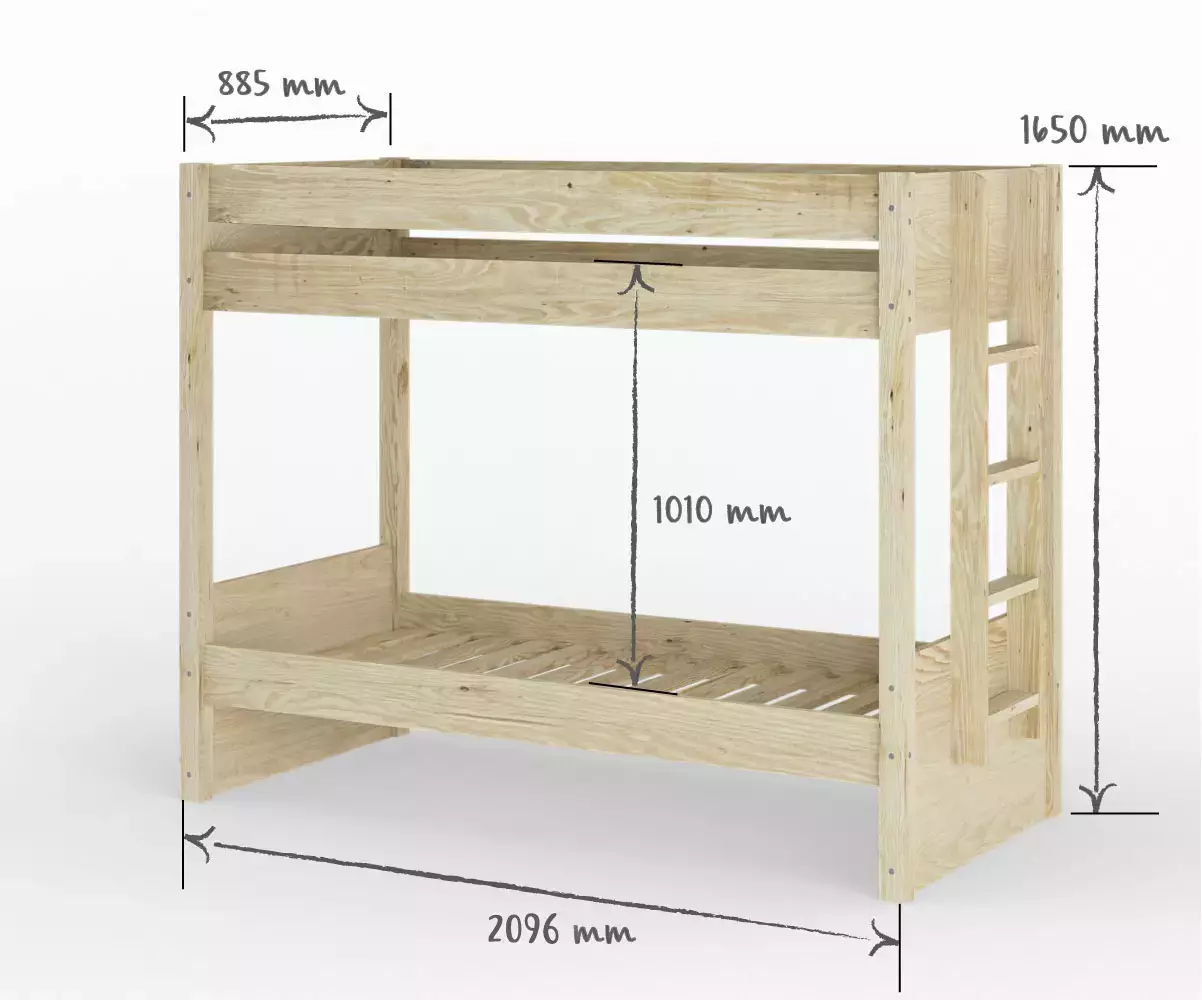 Dimension lit Kupa 80x190