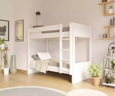 Lit superposé adulte Javari blanc 2 couchages