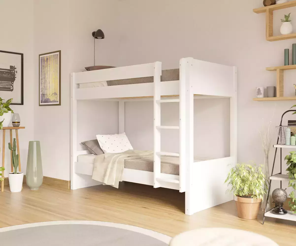 Lit superposé adulte Javari blanc 2 couchages