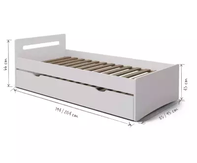 Dimensions lit Lemand avec sommier gigogne en option