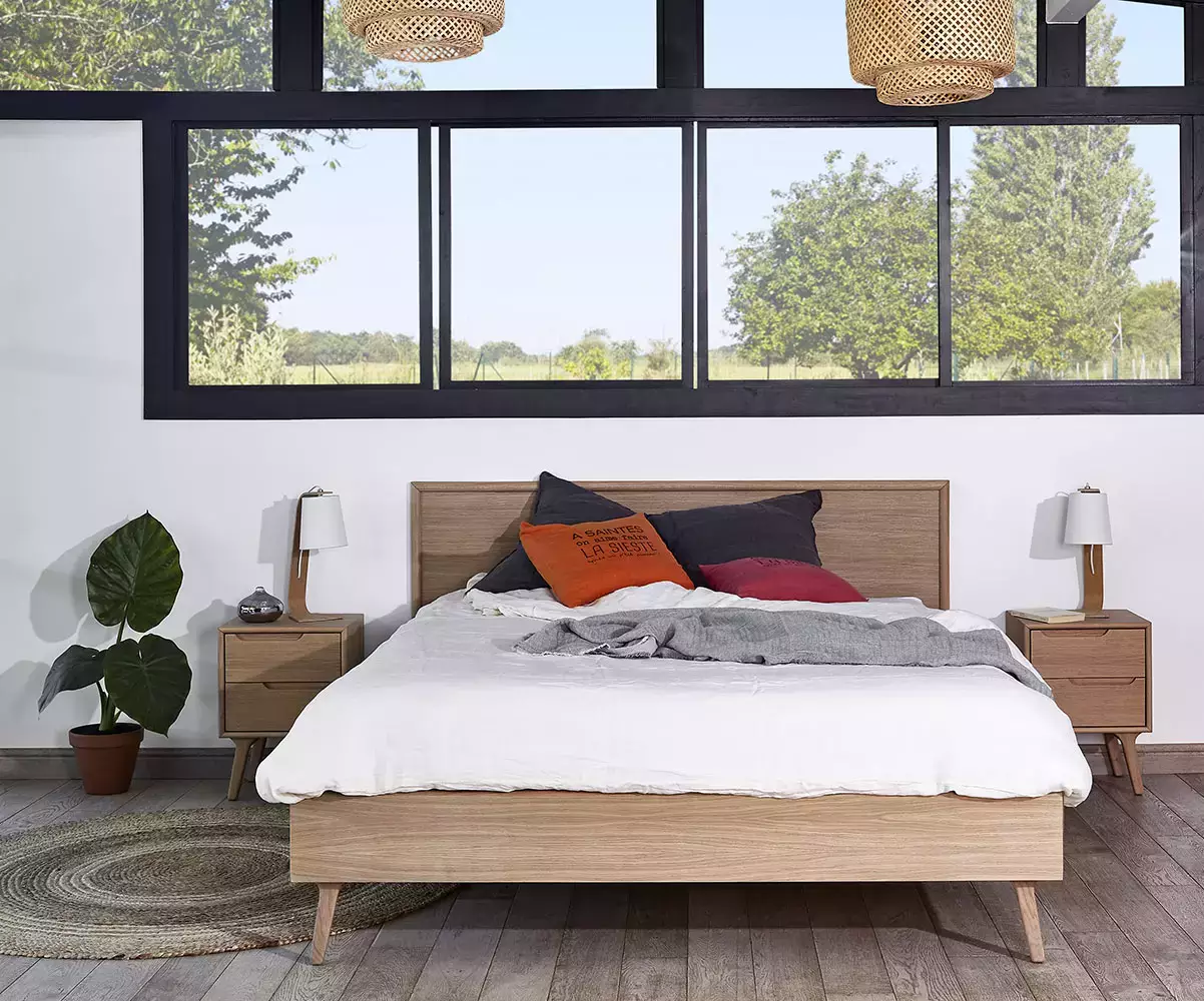 Lit style scandinave en bois Pallas