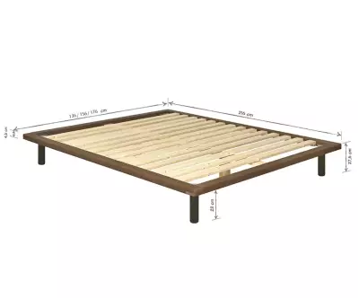 Dimensions lit Savo noyer