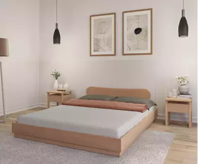 Lit Lakana avec tête de lit Kauai prend soin de votre sommeil