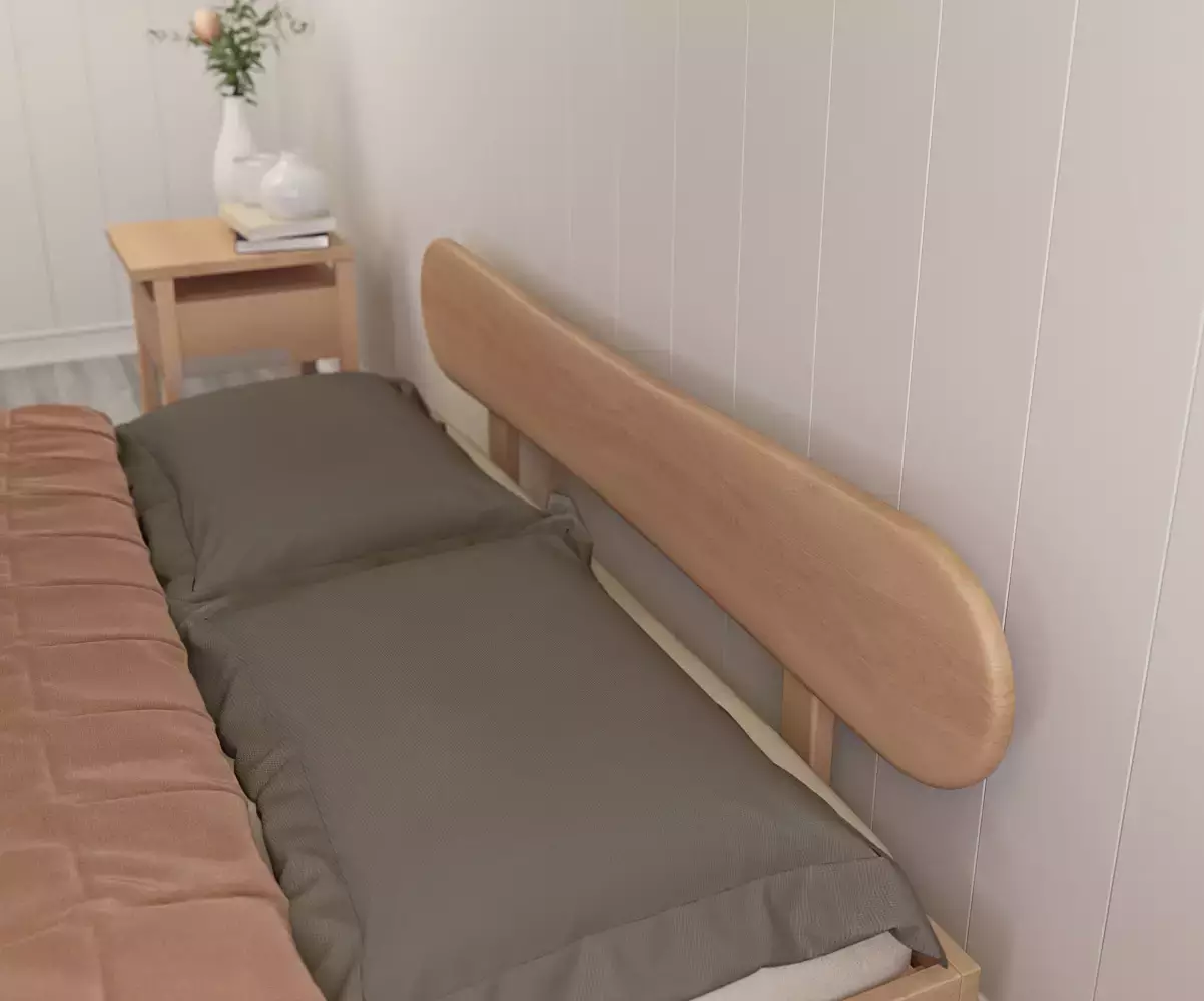 Lit Lakana avec tête de lit Kauai de style scandinave