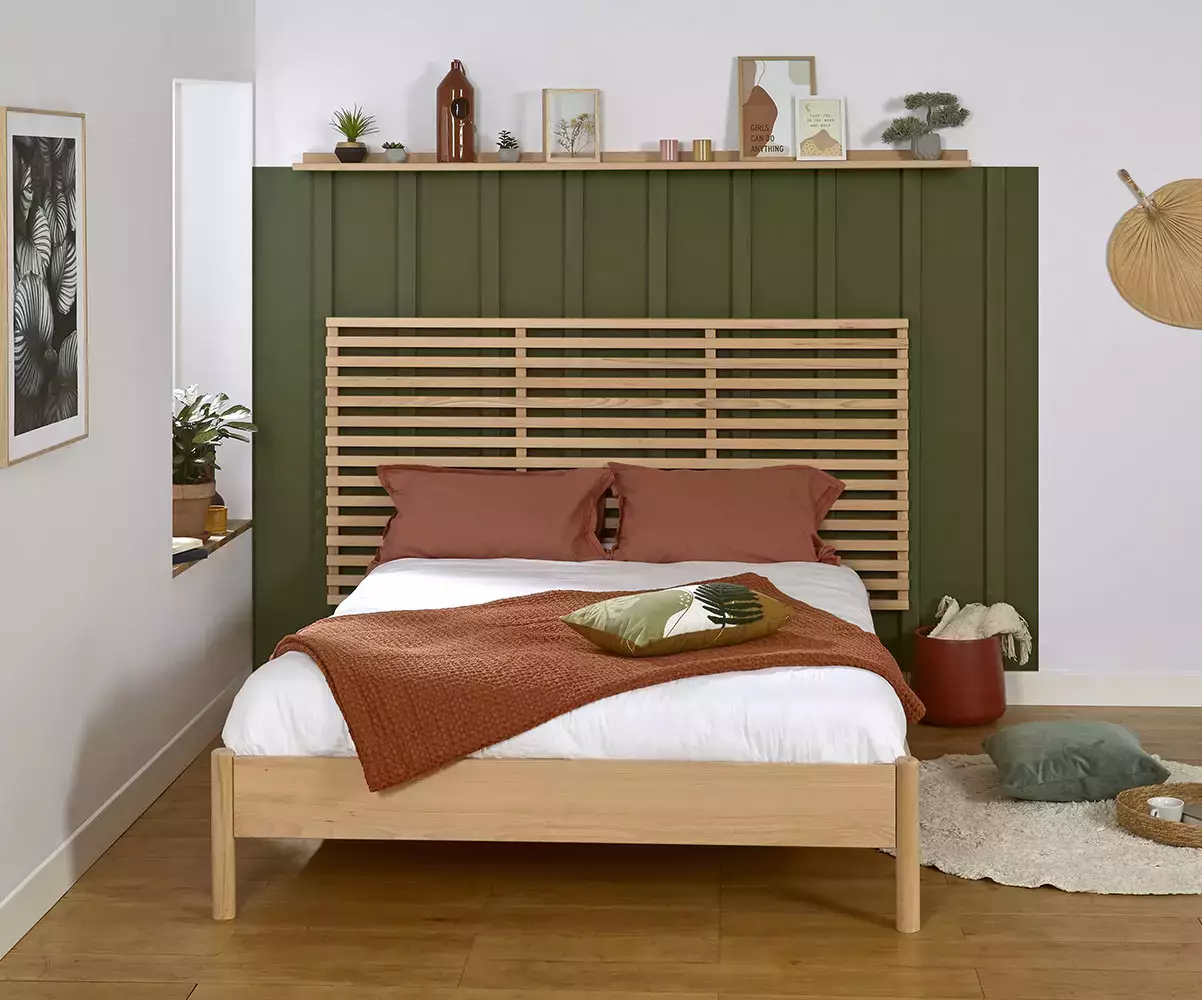 Lit Malau avec tete de lit Hooker permet de mieux optimiser la surface de votre chambre