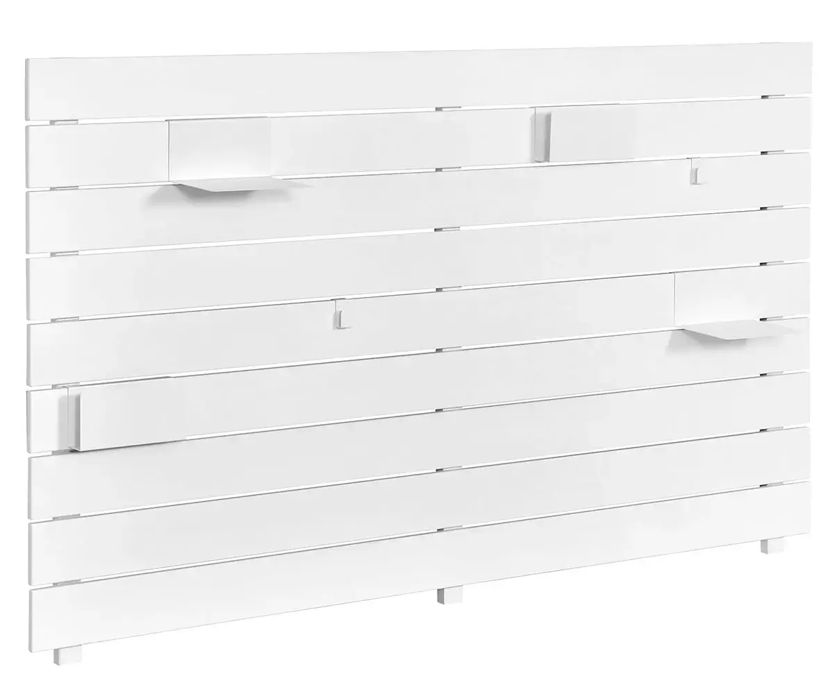 Tête de lit Ipar blanche avec rangements