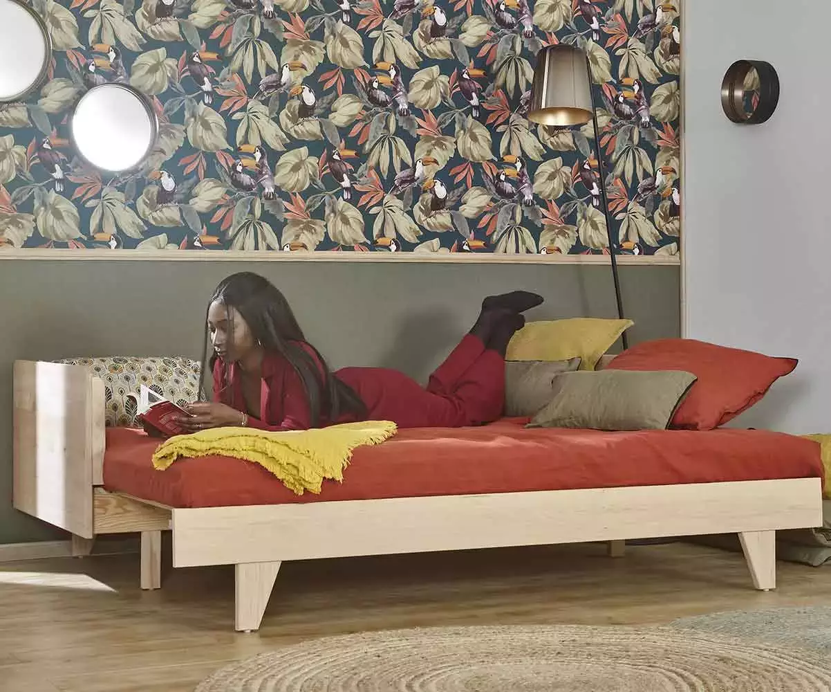 Lit gigogne Hersé avec matelas ouvert