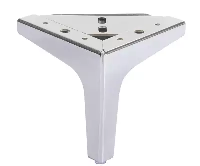 Jeu de pieds métal chromé