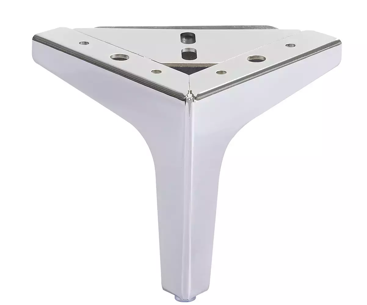 Jeu de pieds métal chromé