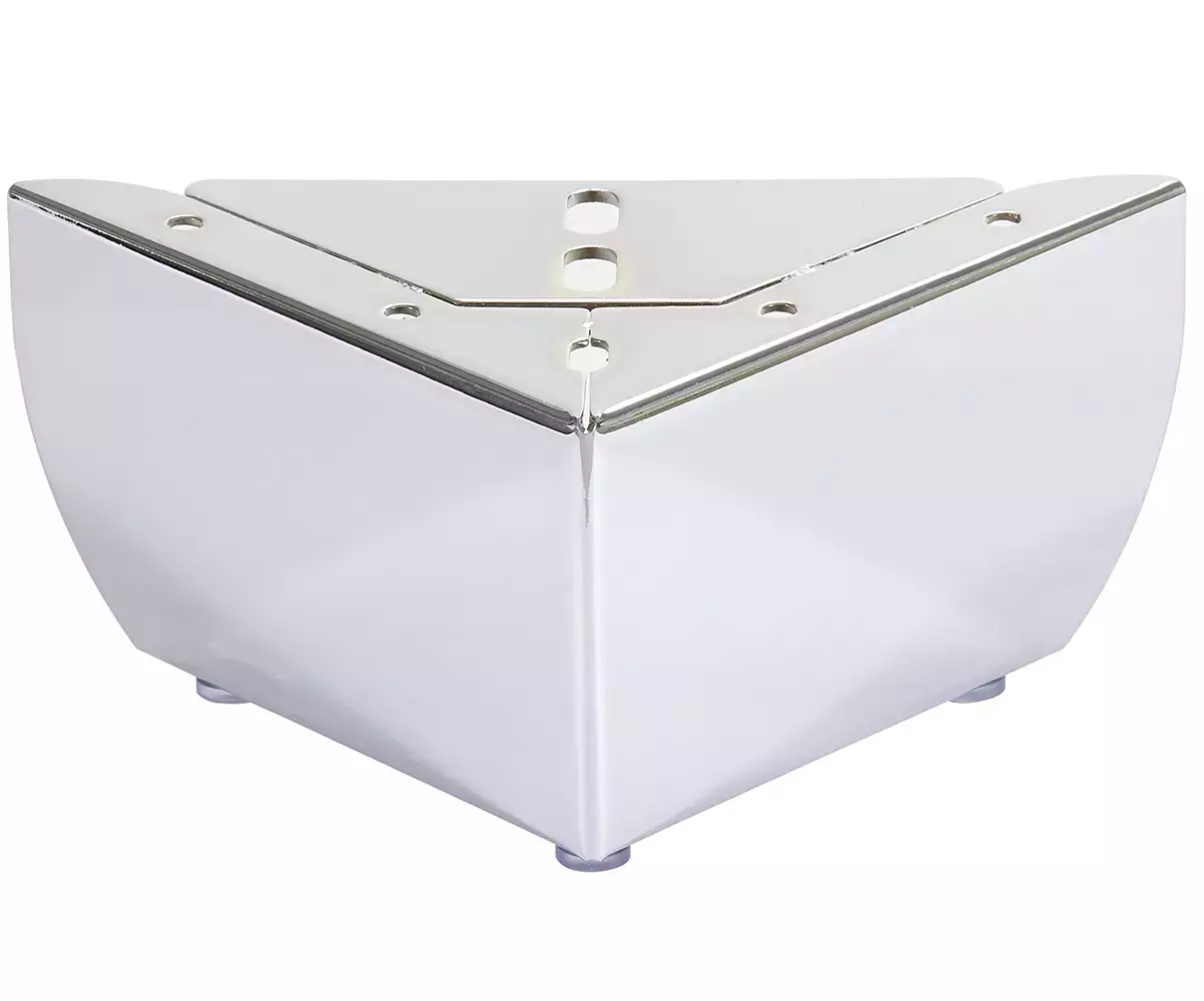 Jeu de pieds métal chromé