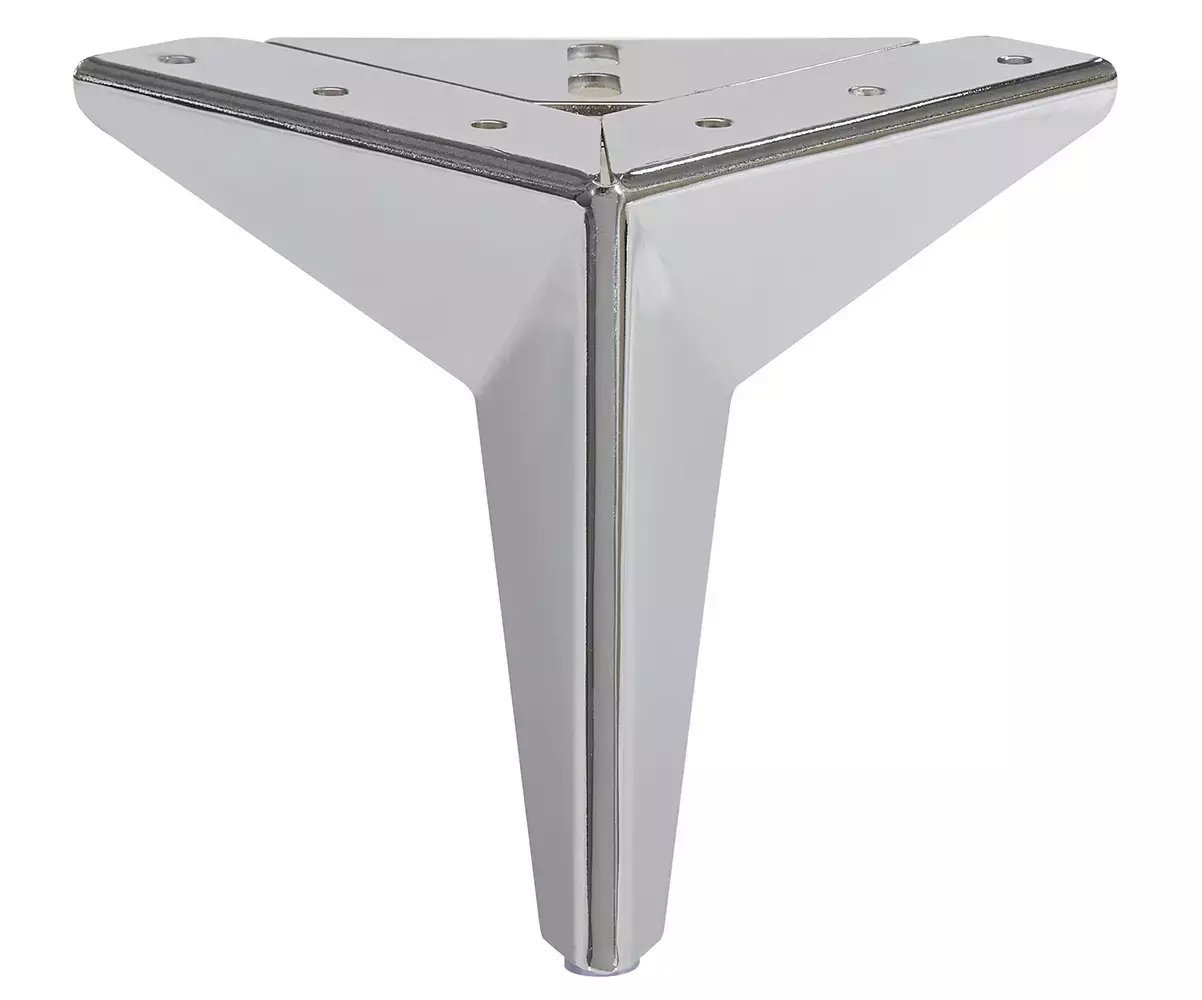 Jeu de pieds métal chromé