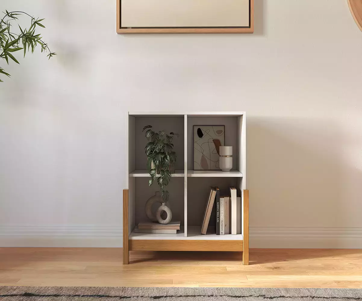 Cube de rangement 4 cases avec pieds