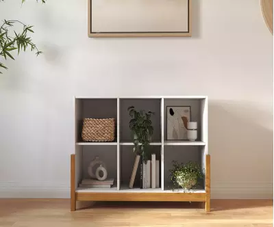 Cube de rangement 6 cases avec pieds
