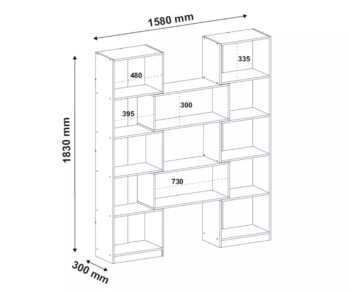 Dimensions étagère Riano