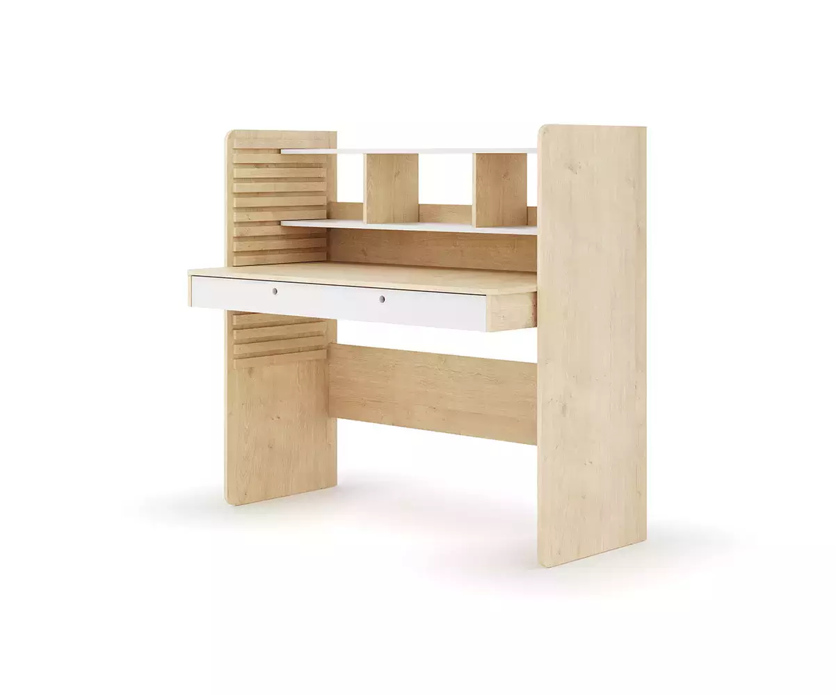 Bureau Duncan en bois et blanc