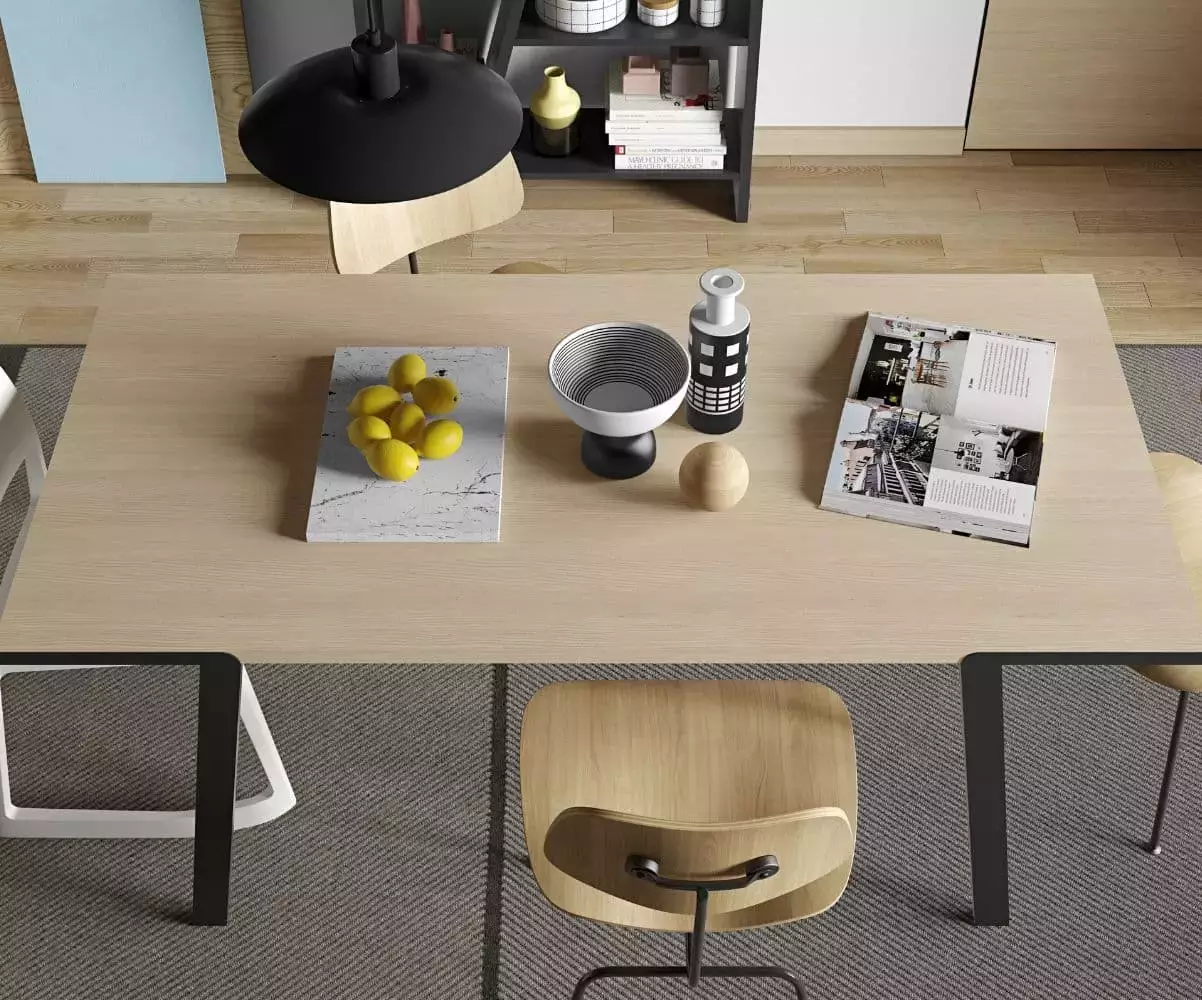 Table à manger Drift apporte une touche industrielle à votre espace de vie