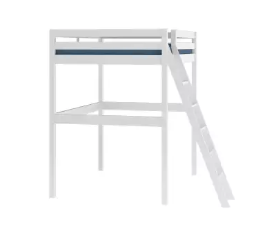 Lit mezzanine blanc 140