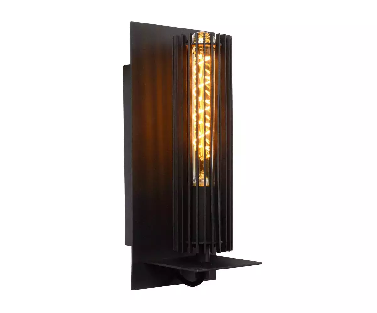 Applique murale Spica en métal noir pour intérieur